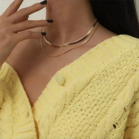 Gold plated Boho Double Layer Necklace - Picture 4 of 6